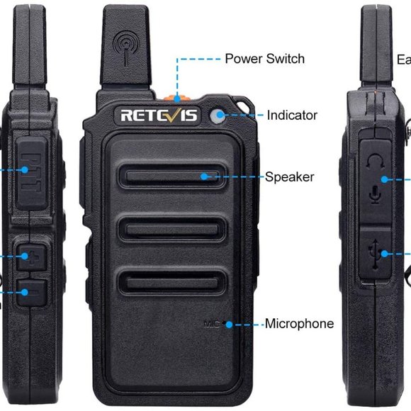 Retevis RT19 Set of 2 Ultra-Slim Two Way Radios - Picture 3 of 7